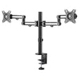 StarTech.com Desk Mount Dual Monitor Arm - Desk Clamp VESA Compatible Monitor Mount for up to 32 inch Displays - Ergonomic Articulating Monitor Arm - Height Adjustable/Tilt/Swivel/Rotating (ARMDUAL3)