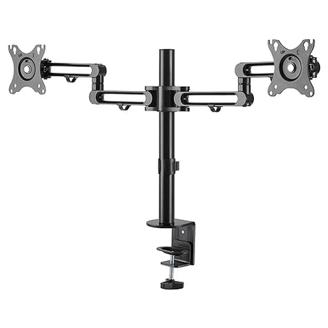 StarTech.com Desk Mount Dual Monitor Arm - Desk Clamp VESA Compatible Monitor Mount for up to 32 inch Displays - Ergonomic Articulating Monitor Arm - Height Adjustable/Tilt/Swivel/Rotating (ARMDUAL3)