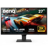 BenQ GW2790Q 27” 2K QHD 100Hz IPS Eye-Care Monitor, HDMI, DisplayPort, 2560×1440, Ultra Slim Bezel, Eyesafe, VESA MediaSync, Brightness Intelligence Tech., B. I. Gen2, Low Blue Light Plus, Eye-CareU