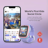 myFirst Fone S3+ (North America Version) Kids Smartwatch for Girls with Unlimited Data eSIM, GPS Tracker, Video Voice Call, 2MP Camera (Cotton Candy)