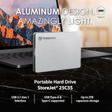 Transcend 1TB StoreJet External Hard Drive 2.5 (TS1TSJ25C3S)