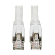 Tripp Lite Cat8 40G PoE Shielded Ethernet Cable, 10 Feet / 3.1 Meters, White, High Speed, Power Over Ethernet, RJ45, Snagless SSTP, Male-to-Male, Network Patch LAN, (N272-F10-WH) 10 Feet White