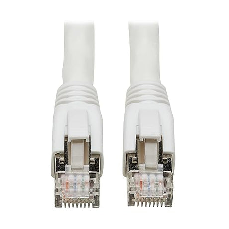 Tripp Lite Cat8 40G PoE Shielded Ethernet Cable, 10 Feet / 3.1 Meters, White, High Speed, Power Over Ethernet, RJ45, Snagless SSTP, Male-to-Male, Network Patch LAN, (N272-F10-WH) 10 Feet White
