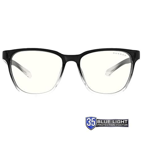 Gunnar Optiks Blue Light Blocking Glasses for Gaming & Computer Onyx Fade Frame Clear Lens