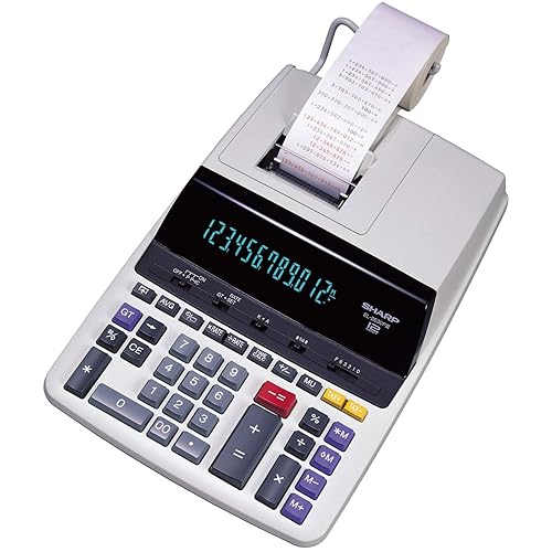 Sharp EL-2630PIII Deluxe Heavy Duty Color Printing Calculator with Clock and Calendar 8 7/8 x 12 7/8