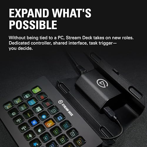 Elgato Network Dock for Stream Deck – Wired Ethernet Adapter, PoE or USB Powered, Easy On-Device Setup, Mounts to Desk, Wall, or SDXL Stand, for Studio, Broadcast, Events