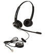 Spracht Zum RJ9 Dual Ear Headset with Noise Canceling Microphone for Desk Phones | Compatible with Desk Phones | Not for Computers, Smartphones | Wired Headphones with Microphone for Home/Office