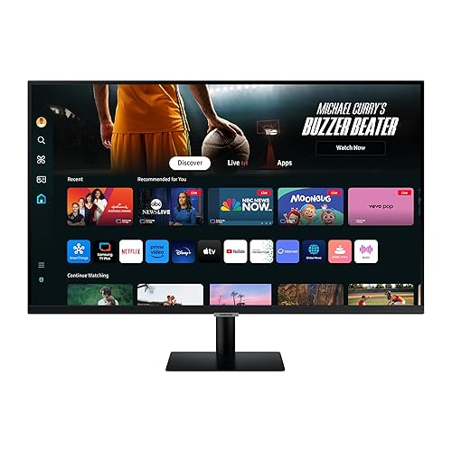 Samsung 32 Inch M7 Black 4k UHD Smart Monitor with Smart TV apps, USB-C, Multiple Ports, Gaming hub - (LS32DM702UNXGO) [Canada Version] (2024)