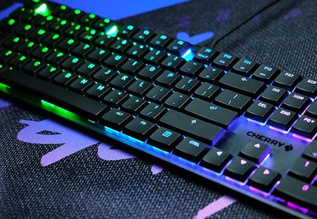 Cherry MX 10.0N RGB Mechanical Keyboard MX Low Profile Speed switches, Aluminum housing, Premium Keyboard for Gaming and Work. G8A-25010LVBUS-2