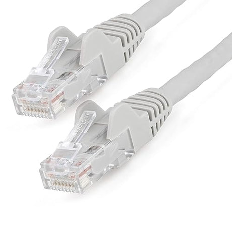 StarTech.com 30ft (9m) CAT6 Ethernet Cable - LSZH (Low Smoke Zero Halogen) - 10 Gigabit 650MHz 100W PoE RJ45 UTP Network Patch Cord Snagless w/Strain Relief - Gray CAT 6, ETL Verified (N6LPATCH30GR) 30 ft Gray