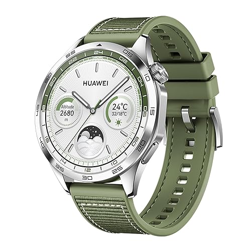 HUAWEI Watch GT 4 46mm Smartwatch, Up to 2 Weeks Battery Life, GNSS Positioning Five Dual-Band Systems, Scientifically Based Calorie Management Green 46mm Green Watch