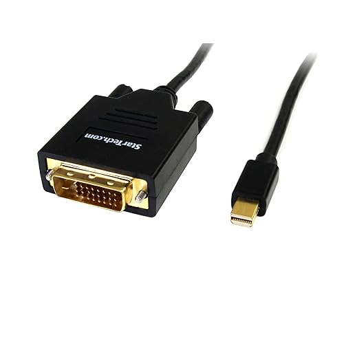 StarTech.com 6 ft Mini DisplayPort to DVI Cable - M/M - MDP to DVI Cable - MiniDP to DVI - Mini DP to DVI Converter (MDP2DVIMM6) 6 Feet Black