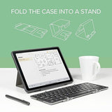 Plugable Foldable Bluetooth Keyboard for iPad, iPhones, Android, and Windows, Full-Size Multi-Device Keyboard, Wireless and Portable with Included Stand (11.5 inches) Upgraded Version of BT-KEY3