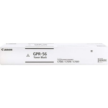 Canon GPR-56BK 0998C003AA ImageRunner Advance C7565 C7570 C7580 Toner Cartridge (Black) in Retail Packaging