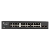 Black Box Gigabit Ethernet Managed Switch - (24) RJ-45, (2) SFP - 24 Ports - Manageable - TAA Compliant - 2 Layer Supported - Modular - Twisted Pair, Optical Fiber - 1U High - Desktop, Rack-mountable