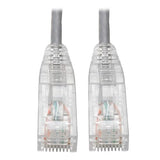 Tripp Lite 8in Cat6 Gb Snagless Molded Slim Utp Patch Cable Rj45 Gray