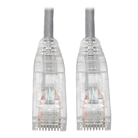 Tripp Lite 8in Cat6 Gb Snagless Molded Slim Utp Patch Cable Rj45 Gray