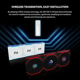Lian Li UNI Fan TL 120 Wireless - Triple Pack - 2.4 GHz Wireless Controller Included - Daisy Chain & Infinity Mirror Design - Controller Required - Black (12TL1W3B)