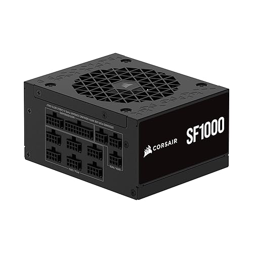 CORSAIR SF1000 (2024) Fully Modular Low Noise 80 Plus Platinum ATX Power Supply – ATX 3.1 Compliant – PCIe 5.1 Ready – SFX-to-ATX Bracket Included – Black SF (ATX 3.1 & PCIe 5.1) 1000 Watts