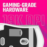 Cooler Master MM712 Wireless Gaming Mouse White with Adjustable 19,000 DPI, 2.4GHz and Bluetooth Wireless, Ultraweave Cable, PTFE Feet, RGB Lighting and MasterPlus+ Software