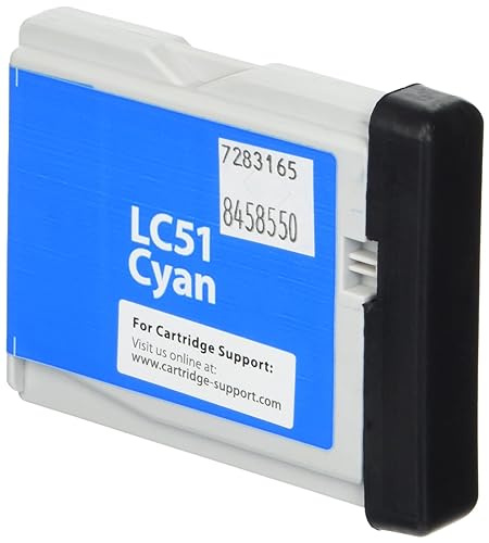 Inksters of America Remanufactured Ink Cartridge Replacement for Brother LC51 Ink Cyan, LC51C