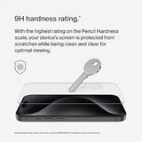 Belkin ScreenForce TemperedGlass Treated Screen Protector for iPhone 15 Pro - Slim & Scratch-Resistant - Includes Easy Align Tray for Bubble Free Application
