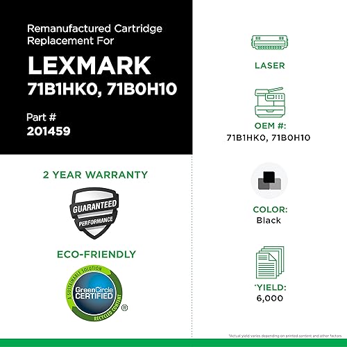Remanufactured Toner Cartridge Replacement for Lexmark CS417/CS517 High Yield | Black