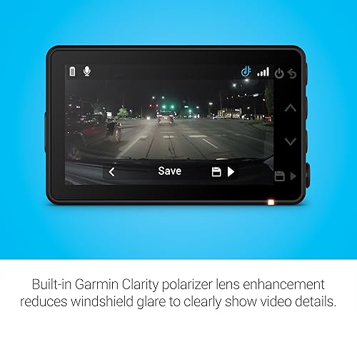 Garmin Dash Cam™ X110, Compact 1080p HD Dash Cam with a 140-degree Field of View, Built in Clarity™ Polarizer, Voice Controlled, GPS, 2.4” Display, Automatic Recording