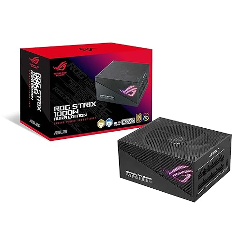 ASUS ROG Strix 1000W Gold Aura Edition (Fully Modular Power Supply, 80+ Gold Certified, ATX 3.0, Cybenetics Lambda A+ Certification, PCIe Gen 5.0 Ready, Axial-tech Fan, Aura Sync, 10-Year Warranty) RGB 1000W ?ROG-STRIX-1000G-AURA-GAMING