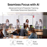 IPEVO VC-Z4K UHD 4K PTZ Camera: 1/2.8 HD CMOS, 12X Optical Zoom, AI AutoTracking, HDMI/USB-C, LAN, PoE. Ideal for Education, Video Conferencing, Church, Live Streaming on YouTube, OBS, Zoom - Black