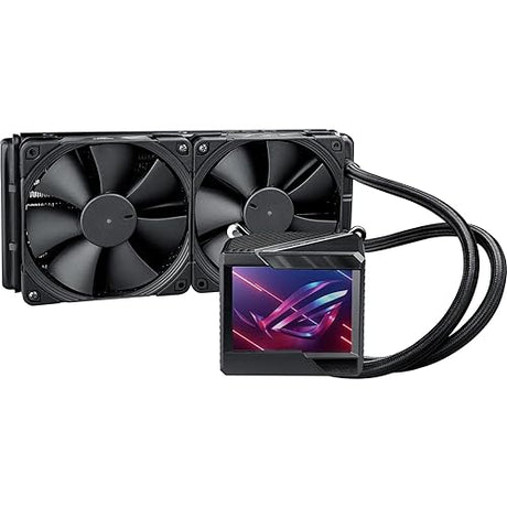ASUS ROG Ryujin II 240 RGB all-in-one liquid CPU cooler 240mm Radiator (3.5"color LCD, embedded pump fan and 2xNoctua iPPC 2000 PWM 120mm radiator fans, compatible with Intel LGA1700,1200 &AM4 socket) ROG RYUJIN II 240 240mm Radiator