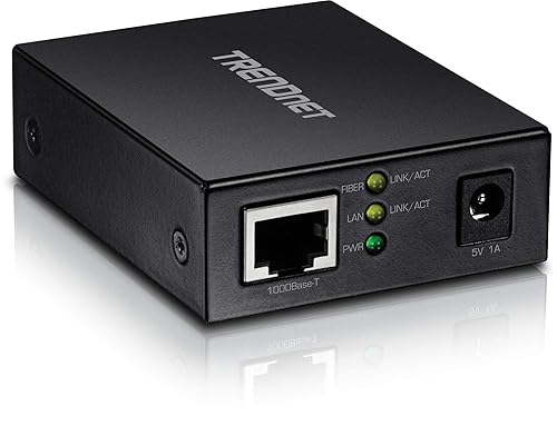 TRENDnet 1000BASE-T to SFP Fiber Media Converter, Gigabit Ethernet to SFP Media Converter, 4Gbps Switching Capactiy, TFC-GSFP Gigabit SFP