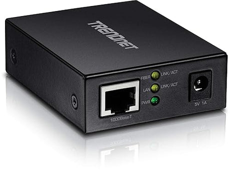 TRENDnet 1000BASE-T to SFP Fiber Media Converter, Gigabit Ethernet to SFP Media Converter, 4Gbps Switching Capactiy, TFC-GSFP Gigabit SFP