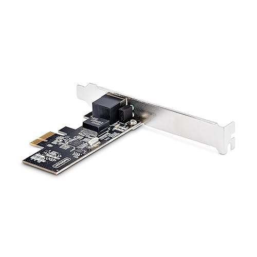 StarTech.com 1-Port 2.5Gbps PCIe Network Card, Computer Network Card, Intel I225-V, Multi-Gigabit Ethernet Interface Card