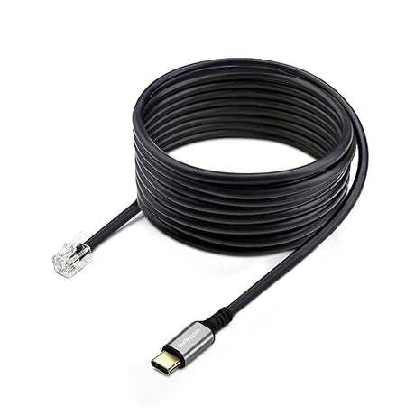 StarTech.com USB-C to RJ9 Adapter for Office Phone Handset or Wired/Wireless Headset, Use Landline Hardware, 6ft (1.8m) Cable