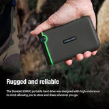 Transcend 4TB USB 3.1 Gen 1 USB Type-C StoreJet 25M3C Rugged External Hard Drive TS4TSJ25M3C, Green 4TB Type C to Type C Green