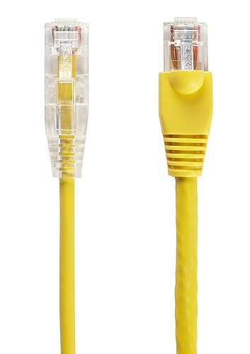 3Ft Yellow Cat6 Slim 28Awg Patc