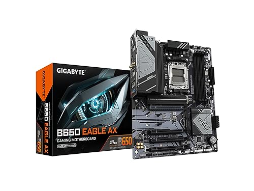 GIGABYTE B650 Eagle AX AM5 LGA 1718 AMD B650 ATX, DDR5 Triple M.2, PCIe 5.0, USB 3.2 Gen2x2 Type-C, AMD Wi-Fi 6E, Realtek GbE LAN