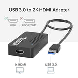 Plugable USB 3.0 to HDMI Video Graphics Adapter – DisplayLink Certified for Multiple Monitors up to 2560x1440 – External USB to HDMI Adapter Compatible with Windows 11, 10, 7, XP, and macOS