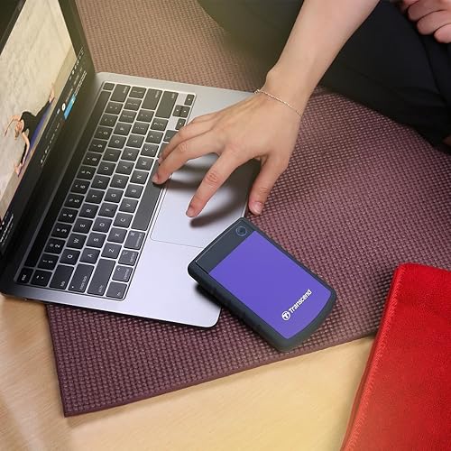 TRANSCEND TS4TSJ25H3P 4TB StoreJet 25H3 2.5-inch USB3.0 Portable Hard Drive, Purple