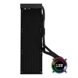 Lian Li Hydroshift II 360 Liquid CPU Cooler - Flexible Slide-Tube Clamp Coolant Pathway - 2.1” IPS LCD Screen - 3 Control Mode - Fits Most PC Fans - LGA 1851/1700, AMD AM5/AM4 - Black (HS2LCD36B)