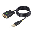StarTech.com 3ft (1m) USB to Serial Adapter Cable, COM Retention, FTDI, USB-A to DB9 RS232, Interchangeable DB9 Screws/Nuts
