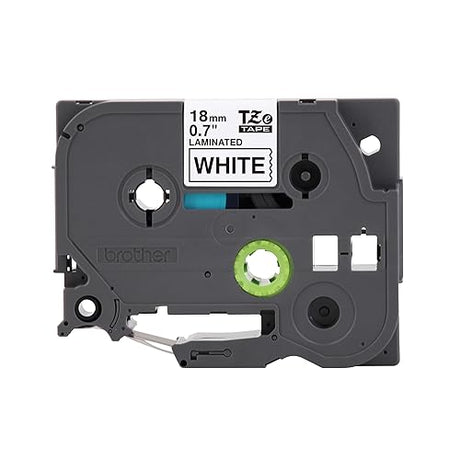 Brother Genuine TZe-241 Black on White Laminated Tape for TZe-Compatible P-Touch Label Makers, 18 mm Wide x 8 m Long