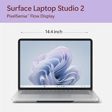 Microsoft Surface Laptop Studio 2 (2023) - 14.4 Touchscreen - Intel Core i7, 32GB RAM, NVIDIA RTX 2000 Ada, 1TB SSD, Windows 11, Platinum Color Copilot Intel i7 32 GB 1 TB NVIDIA® RTX™ 2000 Ada