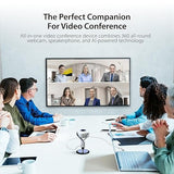 j5create 360 All Around AI-Powered Conference Room Camera with Speakerphone, Smart-Tracking, Auto-Framing, Include a Remote Control (JVU368)