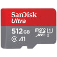 SanDisk 512GB Ultra microSDXC UHS-I Memory Card with Adapter - Up to 150MB/s, C10, U1, Full HD, A1, MicroSD Card - SDSQUAC-512G-GN6MA 512GB Memory Card Only