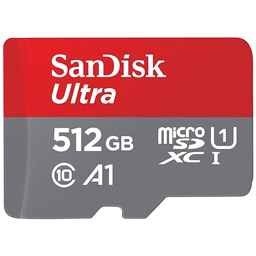SanDisk 512GB Ultra microSDXC UHS-I Memory Card with Adapter - Up to 150MB/s, C10, U1, Full HD, A1, MicroSD Card - SDSQUAC-512G-GN6MA 512GB Memory Card Only