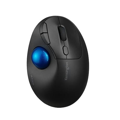 Kensington TB450 Trackball Mouse, Connected up to 3 Devices via Bluetooth(LE) & 2.4GHz Wireless, Ergonomic Design with 5 Programmable Buttons, Black (K72194WW) (Wireless, Black/Blue Ball) Wireless - Battery Powered Black/Blue Ball