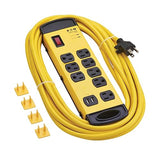 Eaton Tripp Lite Series 8-Outlet Industrial Heavy Duty Power Strip Safety Surge Protector - 2 USB-A Ports, 25 ft. Cord, 1960 Joules, Metal Housing