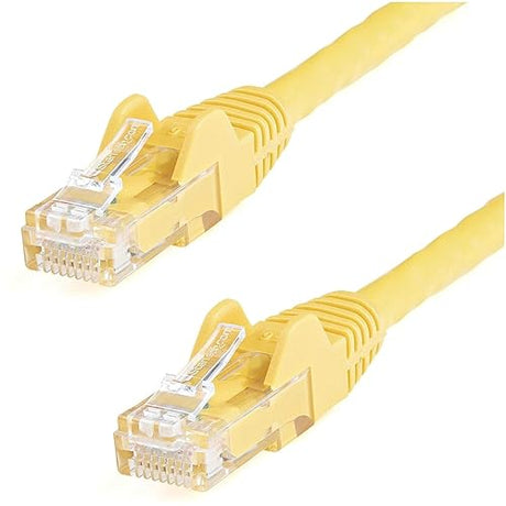 StarTech.com 125ft CAT6 Ethernet Cable - Yellow CAT 6 Gigabit Ethernet Wire -650MHz 100W PoE RJ45 UTP Network/Patch Cord Snagless w/Strain Relief Fluke Tested/Wiring is UL Certified/TIA (N6PATCH125YL) Yellow 125 ft / 38 m